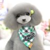 Pure Cotton Plaid Dog Scarf Small and Medium-sized Dog Saliva Towel