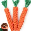 Pet Dog Toy Carrot Shape Rope Puppy Toys Teath Cleaning Outdoor Fun Training