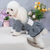 Doll Collar Plus Velvet Warm Pet Cat And Dog Woolen Cloth Princess Dress Without Leash