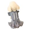 Pet Clothes Autumn And Winter Skirt Thin Dog Skirt Small Dog Princess Bow Denim Skirt