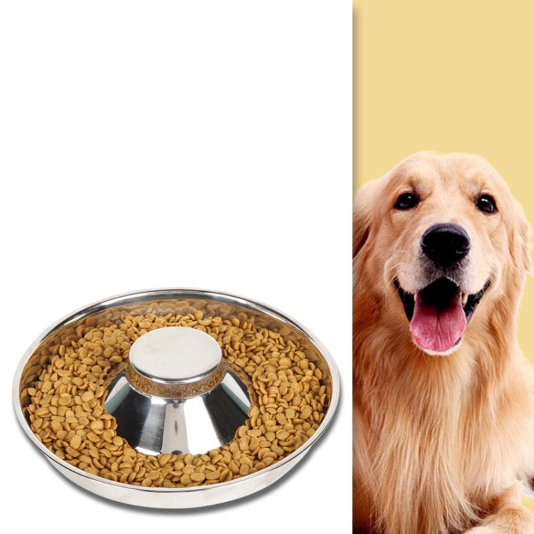 Pet Dog Food Bowl Dog Food Bowl Stainless Steel Slow Food Bowl Pet Supplies