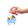 2 In 1 Function Shower Gel Dog Massage Bath Brush Silicone Pet Bath Brush, Random Color Delivery