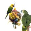 2 in 1 Parrot Toy Sepak Takraw Paper Brushed Grass Bite Ball