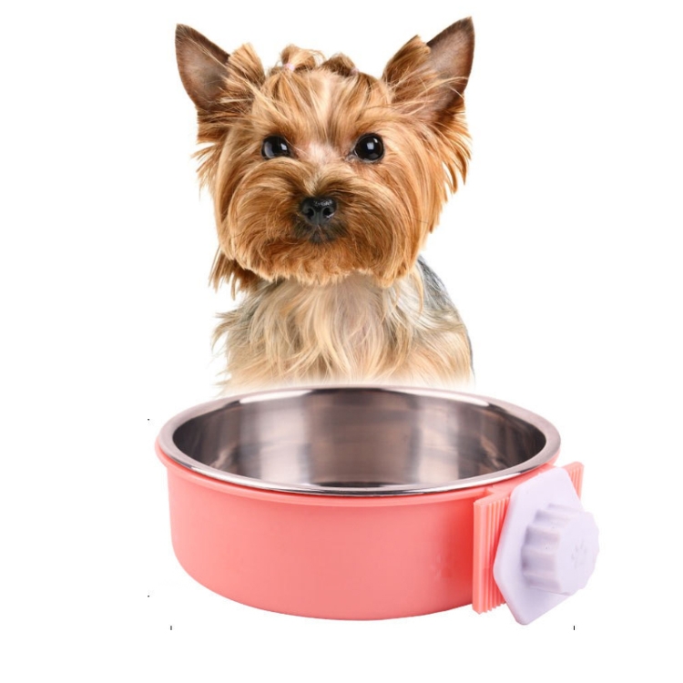 Pet Feeder Stainless Steel Dog Cat Bowl Hanging Fixed Dog Bowl Food Utensils