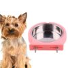 Stainless Steel Pet Bowl Hanging Bowl Anti-Overturning Dog Cat Bowl Feeder