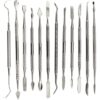 12 In 1 Stainless Steel Wax Carving Knife Dental Tool Set Clay Modeling Tool