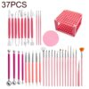 37 In 1 Pottery Tool Set Includes Carving Knife & Turntable & Brush & 96-hole Easel