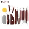 15 In 1 Pottery Tools Set Includes Clay Carving Knife & Detailing Needle Scraper Sponge Cutter