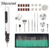 E108 59pcs/set Wireless Portable USB Rechargeable Mini Electric Drill Pen