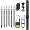 FNIRSI 4pcs/ Set Mini Soldering Station Digital Display Constant Temperature Smart Soldering Iron