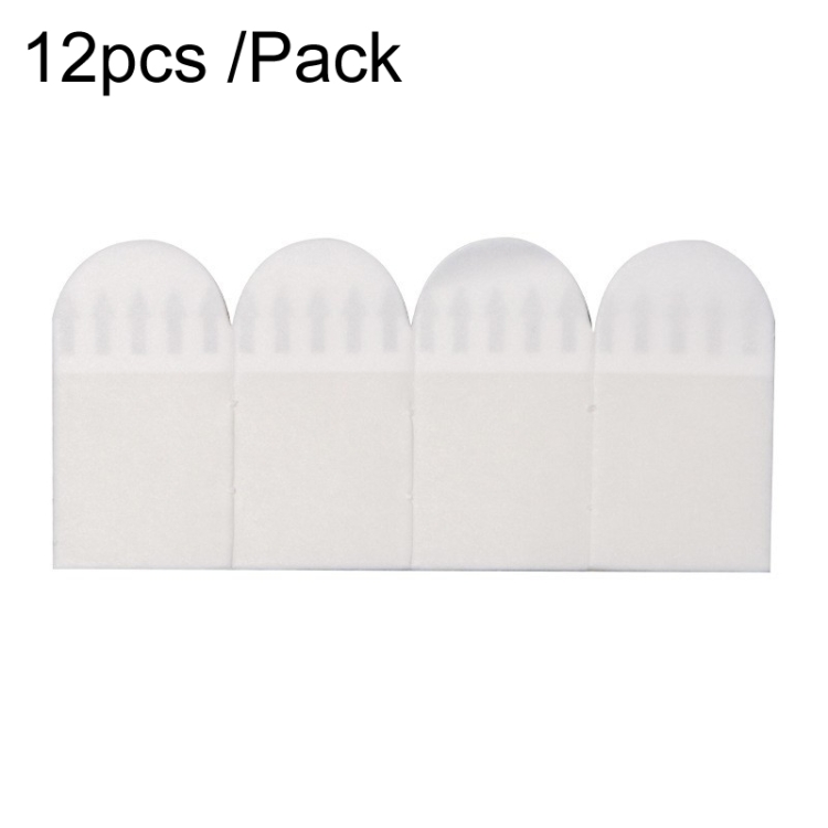 12pcs /Pack Strong Stainless Adhesive Removable Sticky Hooks Household Fixing Tearable Backing Stickers