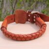 Leather Pet Dog Collar Large Durable And Soft Woven Pet Neck Collar
