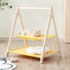 Solid Wood Cat Double-Layer Hammock Universal Cat Bed Washable Kitten Swing