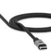 Mophie USB-C to USB-C Braided Type C for Fast Charge & Data Sync Charging Cable (1m, Black)