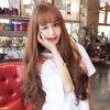 Air Bangs Fluffy Long Curly Hair Wig Rose Net Headgear for Women