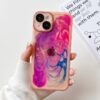 Oil Painting Electroplating TPU Phone Case, For iPhone 14, For iPhone 14 Pro, For iPhone 14 Plus, For iPhone 14 Pro Max, For iPhone 13
