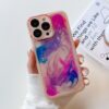 Oil Painting Electroplating TPU Phone Case, For iPhone 13 Pro, For iPhone 13 Pro Max, For iPhone 12, For iPhone 12 Pro