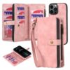 Zipper Wallet Magnetic Detachable Leather Phone Case, For iPhone 12 Pro Max, For iPhone 11, For iPhone 11 Pro, For iPhone 11 Pro Max, For iPhone X / XS, For iPhone XR, For iPhone XS Max, For iPhone 7 Plus / 8 Plus