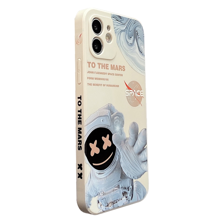 Martian Astronaut Pattern Shockproof Phone Case, For iPhone 14 Pro Max, For iPhone 14 Pro, For iPhone 14 Plus, For iPhone 14, For iPhone 13 Pro Max, For iPhone 13 Pro, For iPhone 13, For iPhone 12 Pro Max, For iPhone 12 Pro, For iPhone 12...