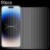 50pcs 0.26mm 9H 2.5D High Aluminum Tempered Glass Film, For iPhone 14 Plus, For iPhone 15 Plus / 15 Pro Max, For iPhone 14, For iPhone 15 / 15 Pro, For iPhone 14 Pro, For iPhone 14 Pro Max, For iPhone 13 Pro Max, For iPhone 13 / 13 Pro, For iPhone 13 m...