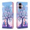 Colored Drawing Pattern Flip Leather Phone Case, For iPhone 16 Plus, For iPhone 16