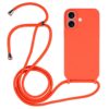 Crossbody Lanyard Liquid Silicone Case, For iPhone 16 Plus