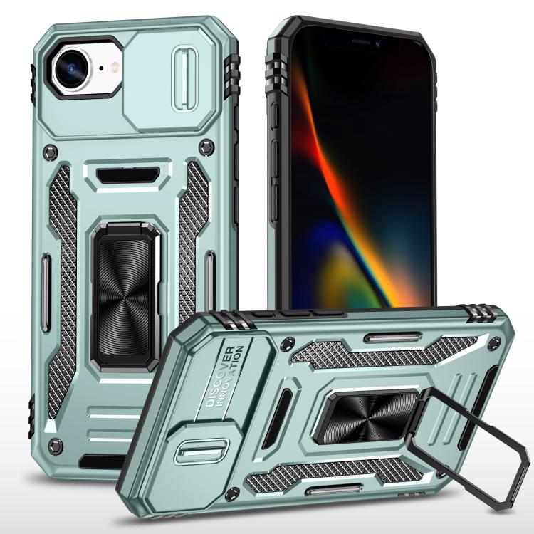 Armor PC + TPU Camera Shield Phone Case, For iPhone 16e, For iPhone 16 Pro Max, For iPhone 16 Pro
