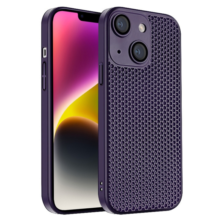 Honeycomb Radiating PC Phone Case, For iPhone 14 Plus, For iPhone 14, For iPhone 14 Pro