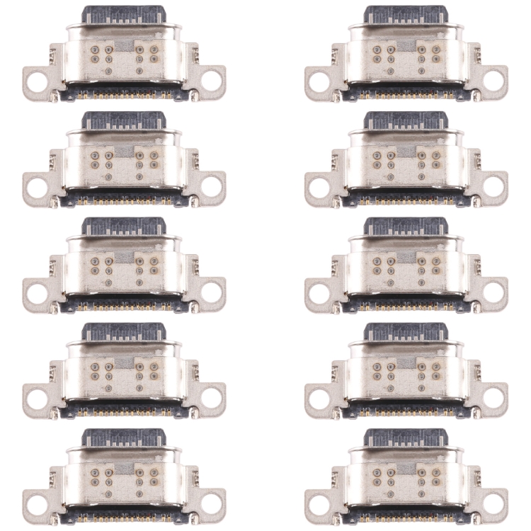 10 PCS Charging Port Connector, For Samsung Galaxy Quantum 2 SM-A826, For Samsung Galaxy S21 FE 5G SM-G990B, For Samsung Galaxy M12 SM-M127F, For Samsung Galaxy Xcover SM-G525F