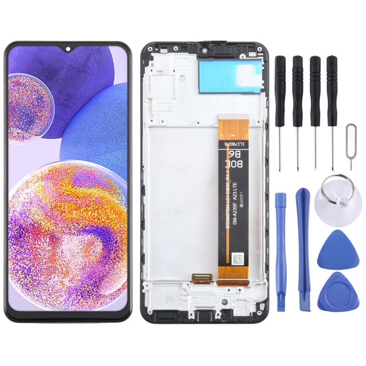 Original LCD Screen Digitizer Full Assembly with Frame, For Samsung Galaxy A23 4G SM-A235F, For Samsung Galaxy A23 5G SM-A236B, For Samsung Galaxy A14 5G SM-A146B, For Samsung Galaxy A04S SM-A047