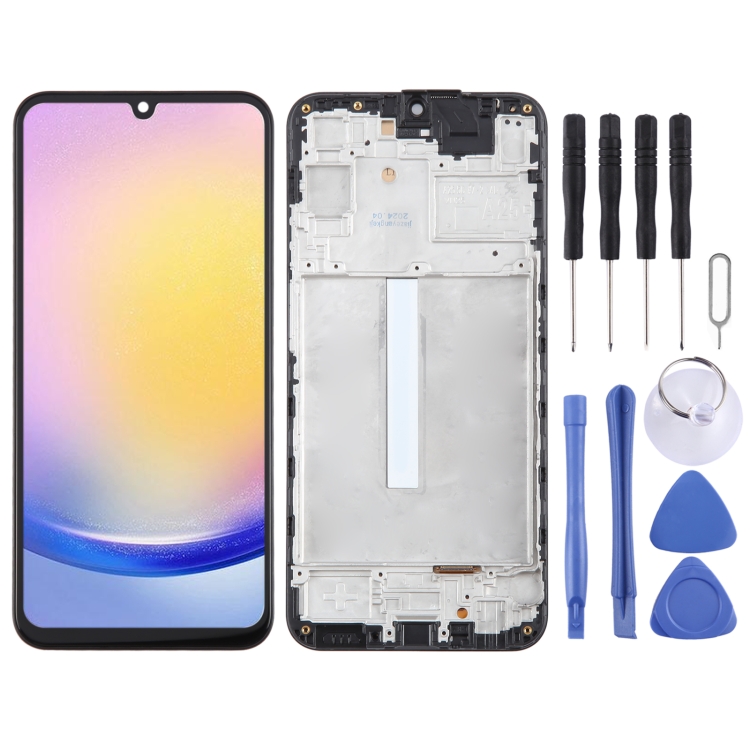 TFT LCD Screen Digitizer Full Assembly with Frame, Not Supporting Fingerprint Identification, For Samsung Galaxy A25 SM-A256B, For Samsung Galaxy A15 5G SM-A156B, For Samsung Galaxy A55 SM-A556B, For Samsung Galaxy A35 SM-A356B...