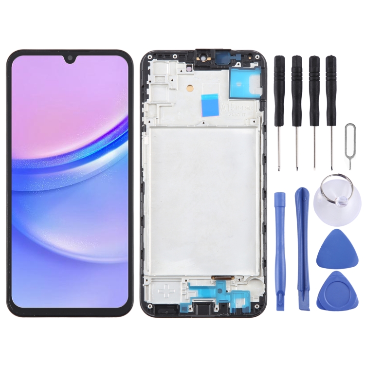 OLED LCD Screen Digitizer Full Assembly with Frame, For Samsung Galaxy A15 5G SM-A156B 6.43inch, For Samsung Galaxy A15 5G SM-A156B 6.36inch, For Samsung Galaxy A15 4G SM-A155F 6.36inch, For Samsung Galaxy A15 4G SM-A155F 6.43inch...