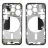 For iPhone 15 Pro Middle Frame Bezel Plate with Side Keys + Card Tray, China Version, US Version, CE EU Version