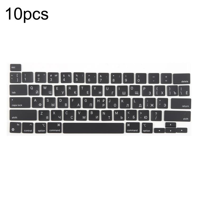 For MacBook A2251 A2289 A2238 A2338 10pcs US Small Enter Version Keycaps, Russian, Korean