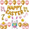 Happy Easter Rabbit Pattern Easter Holiday Alphabetic Ornament Balloons