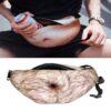 Creative Funny Anti-harassment Artificial Belly Shape Outdoor Bags, Multifunctional Portable Unisex Sports Belly Waist Bag, HC0879A, HC0879B, HC0879C, HC0879D, HC0879E, HC0879F