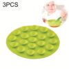 3pcs Baby Double-sided TPR Anti-skid Pad Strong Suction Placemat, Size:10.5*10.5*1.3cm Random Color Delivery