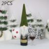 2 PCS CX20214 Faceless Doll Wine Bottle Bag Christmas  Decoration