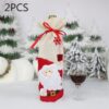 2 PCS CX20216 Elk Pattern Wine Bottle Bag Christmas Decoration, HC4911A, HC4911B, HC4911C