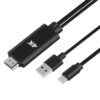9572A USB Power Supply USB-C/Type-C to HDMI 4K Aluminum Alloy Cable, Length: 1.8m, 9572A
