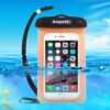 HAWEEL Transparent Universal Waterproof Bag with Lanyard for iPhone, Galaxy, Huawei, Xiaomi, LG, HTC and Other Smart Phones(Orange)