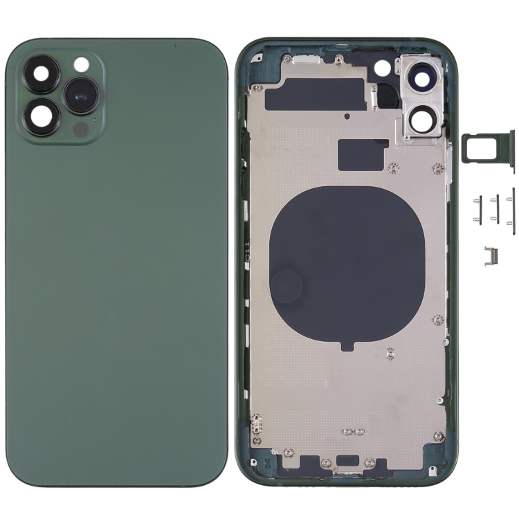 Frosted Frame Back Housing Cover with Appearance Imitation of iP13 Pro for iPhone 11, for iPhone 11(Frosted Frame,Green)
