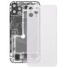 Transparent Glass Battery Back Cover for iPhone 11 Pro Max, For iPhone 11 Pro Max(Transparent Glass)