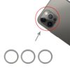 3 PCS Rear Camera Glass Lens Metal Protector Hoop Ring for iPhone 12 Pro Max, For iPhone 12 Pro Max