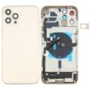 Battery Back Cover Assembly (with Side Keys & Speaker Ringer Buzzer & Motor & Camera Lens & Card Tray & Power Button + Volume Button + Charging Port & Wireless Charging Module) for iPhone 12 Pro Max, For iPhone 12 Pro Max(Assembly)