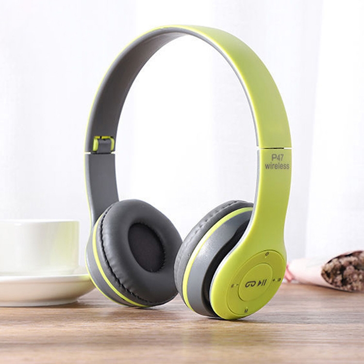 P47 Foldable Wireless Bluetooth Headphone with 3.5mm Audio Jack, Support MP3 / Call, P47 Green, P47 Black, P47 Blue, P47 Red, P47 White