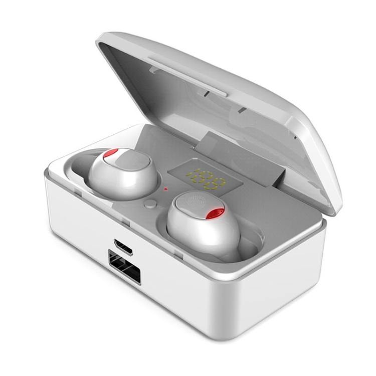 G10 TWS Bluetooth 5.0 Wireless Bluetooth Earphone with Charging Box, Support Digital Display & HD Call & Power Bank, G10