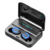 F9-5U Four-bar Breathing Light + Digital Display Noise Reduction Touch Bluetooth Earphone with Charging Box, F9-5U Black, F9-5U White