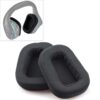 2 PCS For Logitech G633 G933 Earphone Cushion Cover Earmuffs Replacement Earpads with Mesh (Leather), Mesh Black, Leather Black