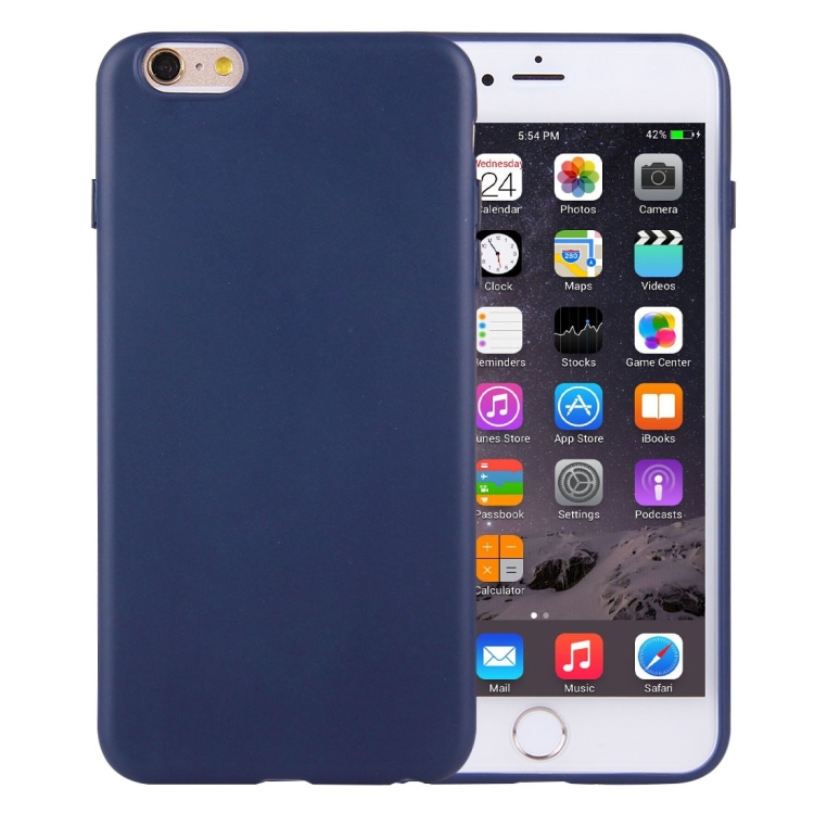 For iPhone 6 & 6s Solid Color TPU Protective Case Without Round Hole